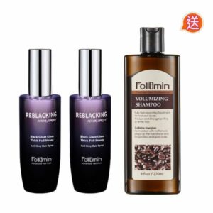 髮利明 黑釉亮髮根賦活噴劑 2入組 +送咖啡因豐盈洗髮精