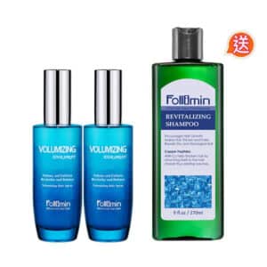 髮利明 藍銅髮根滋養噴劑2入組 +送藍銅溫和滋養洗髮精